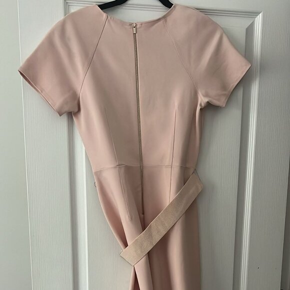 Ann Taylor Petite Belted Ponte Dress - Picture 3 of 4